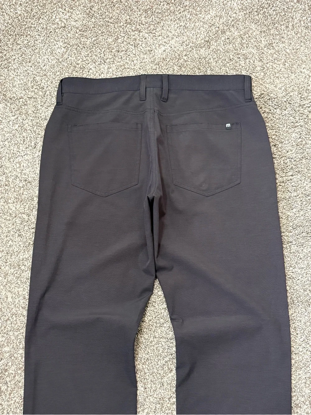 Mens Travis Mathew Open to Close Golf Pants 33x32 Black Performance Tech Stretch